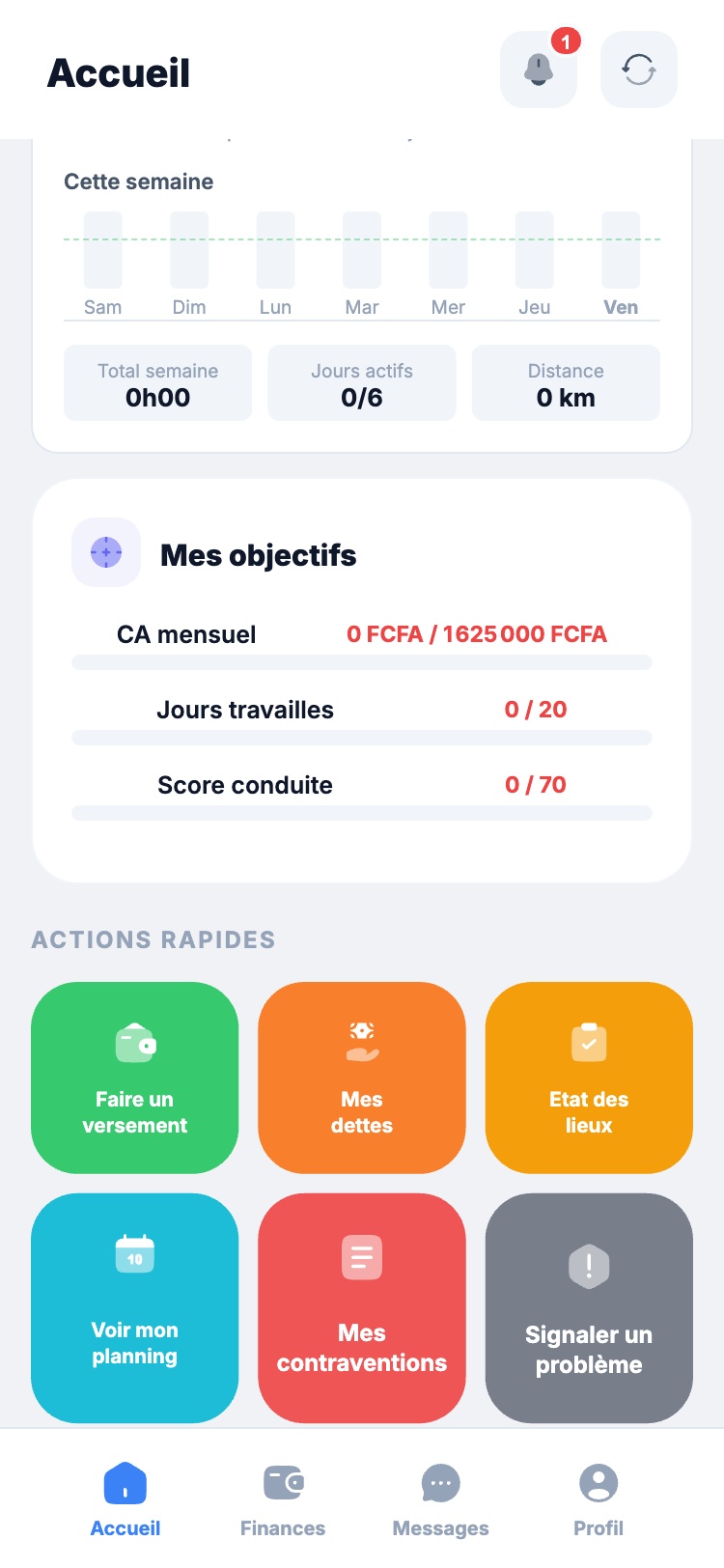 Application chauffeur Pilote